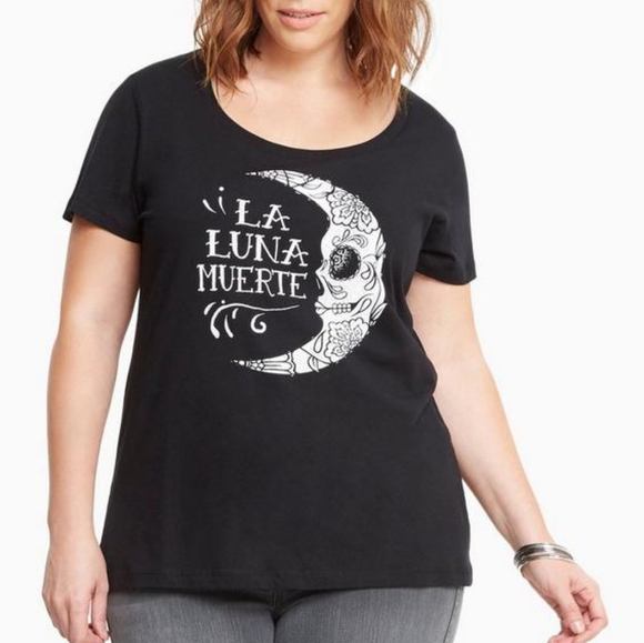 Luna Muerte Scoop Tee - Picture 1 of 2